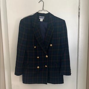 Vintage Pendleton Plaid double breasted Blazer. Size 6